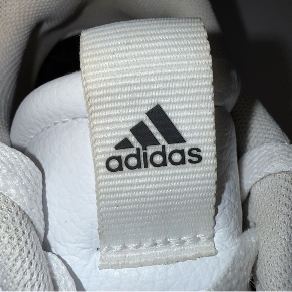 Adidas VL Court Low Top Women’s White and Black Leather Sneakers with Brown Sole - Picture 11 of 14